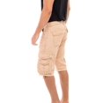 thumbnail image 3 of Shorts Cargo pour Hommes à Coupe Classique, devant Plat, en Sergé 100 % Coton, 3 of 6