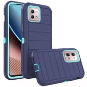 Asuwish Phone Case for Motorola Moto G Stylus 4G 2023 Hybrid Rugged Shockproof Hard Protective Drop Proof Full Body Heavy Duty Mobile Cell Cover GStylus XT2317-1 XT2317-2 Women Men Blue
