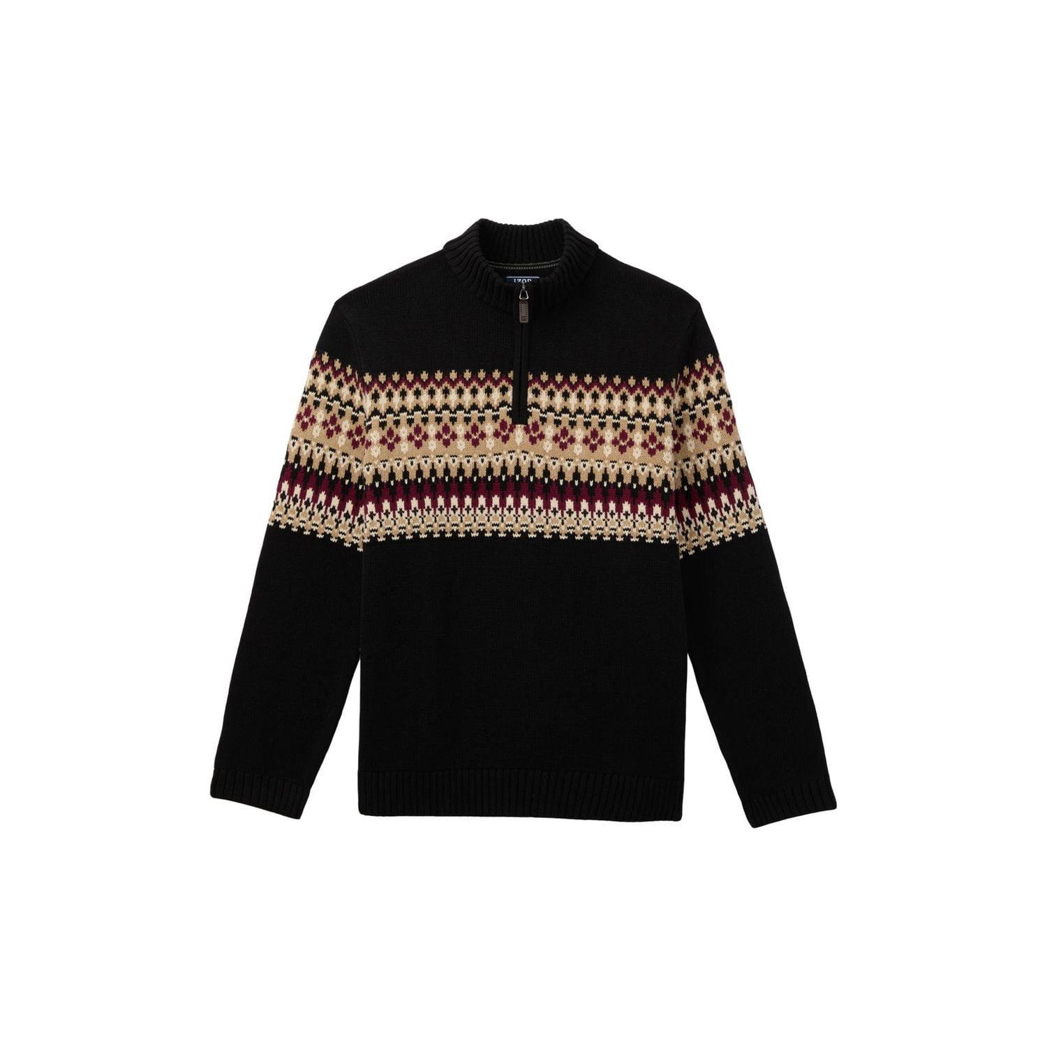 Chandail quart de zip Fair Isle pour homme IZOD, Tailles P-XXL