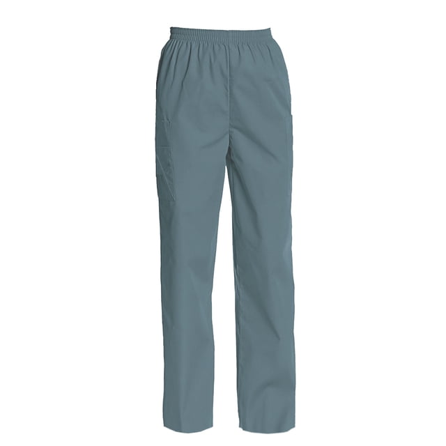 Women's Full Elastic Waist Cargo Scrub Pants