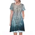 thumbnail image 1 of Bixox Women's Short Sleeve Summer Dress Loose Swing Knee Length Dresses with Pockets-Winter Rabbit, 1 of 7