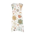 thumbnail image 4 of PMVFHDE Robe d'Été Fleurie pour Filles / Col Rond Sans Manches Robe Décontractée / Tenue Légère de Plage et de Vacances pour Tout-Petits à Préados Jaune,13-14, 4 of 5