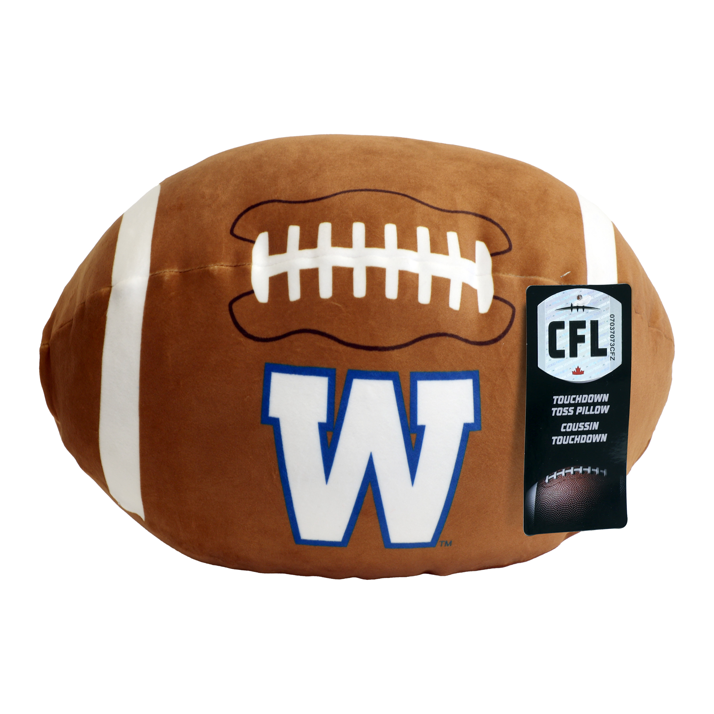 CFL Winnipeg Blue Bombers Football Shaped Cushion