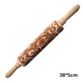 thumbnail image 1 of EGNMCR Rolling Pins for Baking Christmas Rolling Pin Engraved Carved Wood Embossed Rolling Pin Kitchen Tool Rolling Pin, 1 of 3