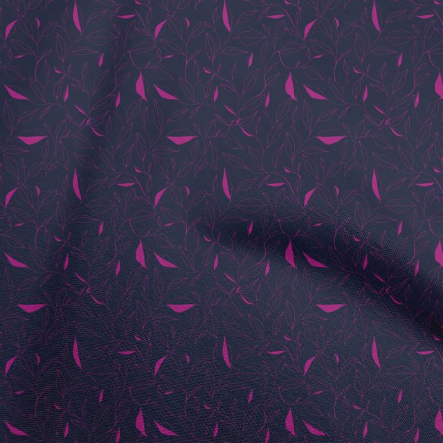 oneOone Velvet Plum Fabric Line Drawing Leaf Sewing Craft Projects Fabric Prints By Yard 58 Inch Wide