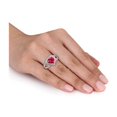 thumbnail image 4 of 5.00 Carat (ctw) Lab-Created Ruby Heart Ring in Sterling Silver with White Sapphires, 4 of 5