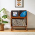 thumbnail image 3 of Crosley Furniture Asheville Support de Rangement pour Disques Vinyles Moyen en Noyer, 3 of 15