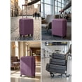 thumbnail image 2 of TRAVLR Ridge 3 Piece Purple  Luggage Set: PP Impact Resistant Hardside Spinner Suitcase, Expandable Checked Bags, Embedded TSA Lock, Blastproof Zippers, 20in 24in 28in, 2 of 6
