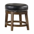 thumbnail image 1 of Topline Home Furnishings Round Swivel Stool, Faux Leather, 1 of 4