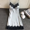 thumbnail image 2 of Nuisette en Satin pour Femmes, Lingerie de Nuit pour Dames avec Coussinets de Poitrine, 2 of 4