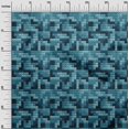 thumbnail image 3 of oneOone Tissu Rayonne Bleu Sarcelle Forme Géométrique Matériel de Robe Tissu Imprimé Tissu au Mètre 56 Pouces de Large, 3 of 4