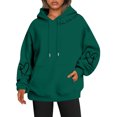 thumbnail image 1 of Chandail à Capuchon Imprimé Réversible pour Femmes avec Poches, Manches Longues, Chandail Décontracté, Chandail à Capuchon 100 pour Cent Polyester, Chandail à Capuchon pour Femmes, Vêtements d'Automne, Ados, Petit, Chandail pour Femmes, Chandails à Capuchon pour Femmes avec Fermeture Éclair, 1 of 3