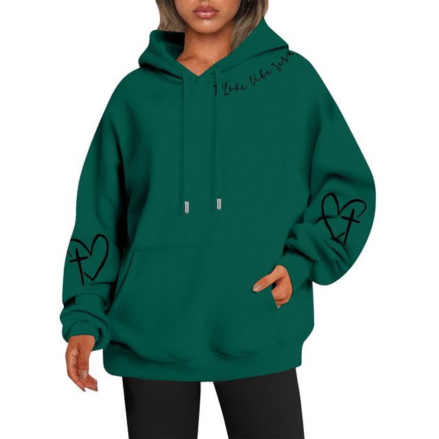 Chandail à Capuchon Imprimé Réversible pour Femmes avec Poches, Manches Longues, Chandail Décontracté, Chandail à Capuchon 100 pour Cent Polyester, Chandail à Capuchon pour Femmes, Vêtements d'Automne, Ados, Petit, Chandail pour Femmes, Chandails à Capuchon pour Femmes avec Fermeture Éclair