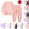 thumbnail image 4 of LIJCC Girls Fall And Winter Padded Round Neck Sweater Pants Two Piece Suit, 4 of 4