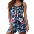 thumbnail image 2 of UPPADA Two Piece Tankini Swimsuits for Women High Waisted 2 Piece Bathing Suits Floral Print Tankini Set Tummy Control Modest Swimwear for Holiday Multicolor,M, 2 of 6