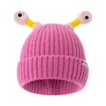 thumbnail image 1 of XZNGL Frog Eye Knit Hat with Light-Up Antennas, Cotton Beanie for Outdoor Wear, Retractable Flashing Eyes, Unisex Cold Weather Accessory for Street Use, 1 of 5