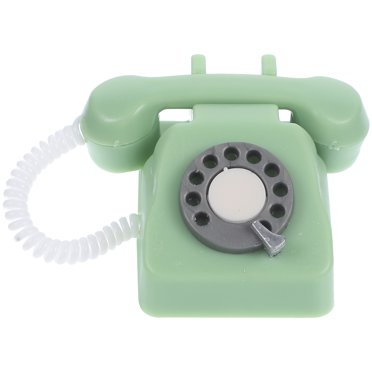 Lot de 3 Miniatures de Téléphones Décoratifs pour Collectionneurs et Enfants, en Forme Rectangulaire Vert Pâle
