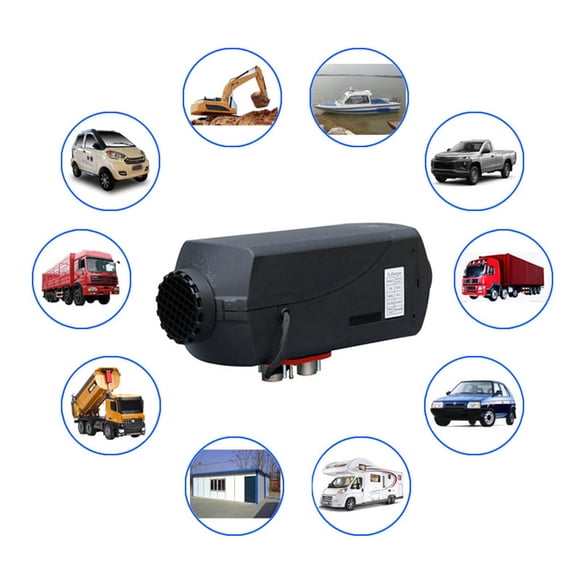 Diesel Air Heater Car Truck Bus 24V 5KW diesel heater air heater LCD Display Remote Control Window Defrosting Parking Heater, Black