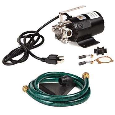 Trupow Pompe de Transfert d'Eau de Puiset Électrique Mini Portable 1/10HP 330GPH 115-Volt avec Trousse de Boyau d'Eau