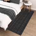 thumbnail image 3 of Seavish Black Laundry Room Rug, 2'x4.2' Chindi Rug, Low Pile Woven Decorative Bohemian Hallway Throw Runner Rugm Small Area Rug for Bedroom Kitchen Sink Bathroom, 3 of 8