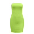 thumbnail image 3 of EGNMCR Robes de Fête pour Femmes Femmes Printemps et Été Couleur Unie Col Droit Moulant Passe-Partout Robe de Boîte de Nuit, 3 of 4