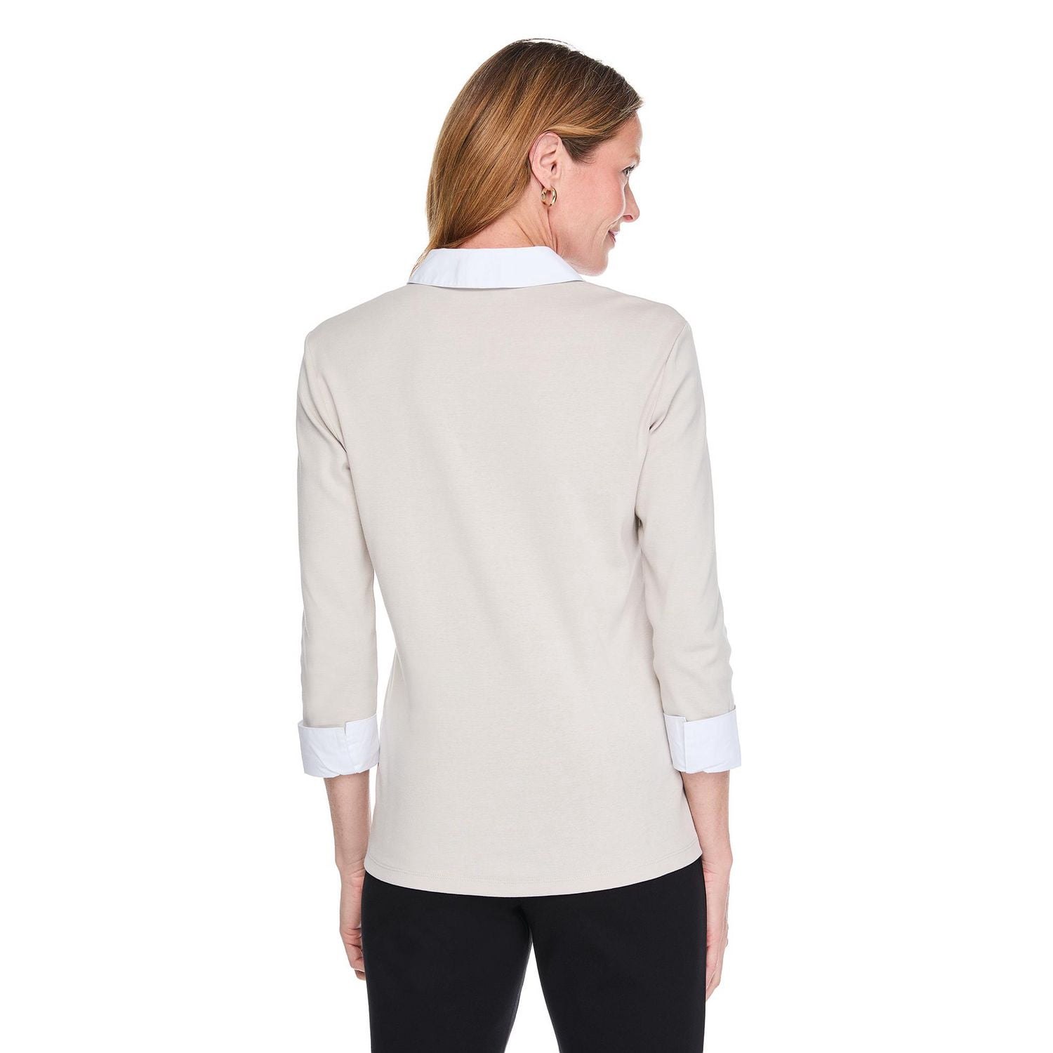 Karen Scott Women's Collared V-Neck Top