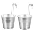 thumbnail image 1 of 2pcs Balcony Hanging Flower Bucket Creative Flowerpot Pendant Small Iron Buckets, 1 of 7