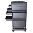 thumbnail image 3 of PureSana Chromium Professional 4 Drawer Rolling Salon Trolley Cart, Black, 3 of 5