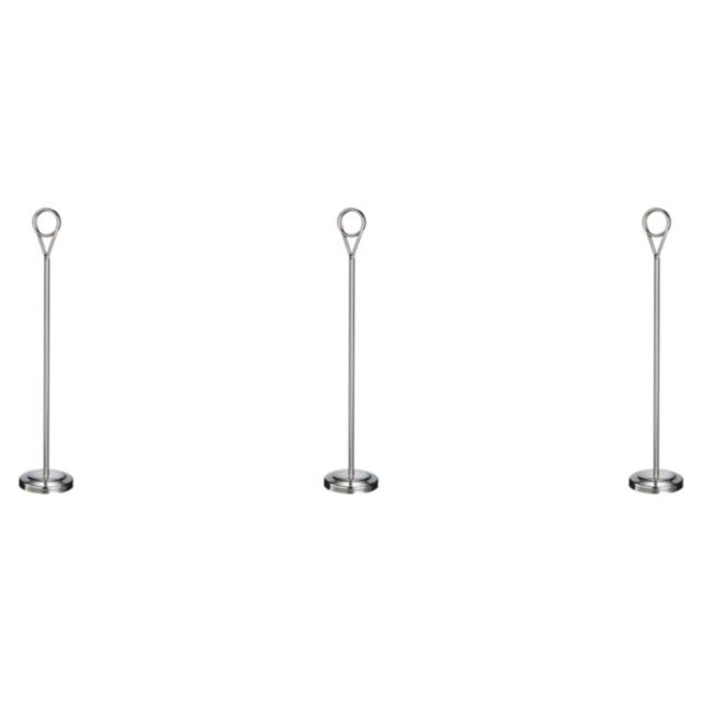 Baohd Contemporary Table Number Holder Photo Stand for Trendy Hotel Settings Silvery 35cm 3Set