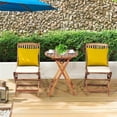 thumbnail image 2 of Pemberly Row 3PCS Patio Folding Bistro Set Cushioned Chair Conversation Cream, 2 of 8