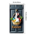 thumbnail image 3 of Happy Easter Door Covers,Easter Bunny Eggs Door Covers for Front Door Spring,Welcome Spring Door Cover Decorations Door Banner,Easter Gnome Welcome Banner for Spring Easter Party Decorations Indoor, 3 of 9