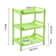 thumbnail image 2 of 3 Layer Square Triangular Corner Storage Organizing Caddy Stand For Bathroom Hot Pan Holder for Counter Foldable Kitchen Stainless Steel Sponge Holder Wooden Rack for Kitchen over Rack Bottle Rack, 2 of 3