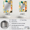 thumbnail image 4 of Designart "Gentle Tropical Foliage" Floral Wall Mirror, Printed Yellow Wall Mirror, Tropical Bathroom Wall Mirror, Decorative Floral Mirror - 24x32 Inch, 4 of 5