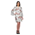 thumbnail image 4 of Moomaya Printed Short Robes For Women Cotton Robes For Women With Lace Trim, 4 of 6