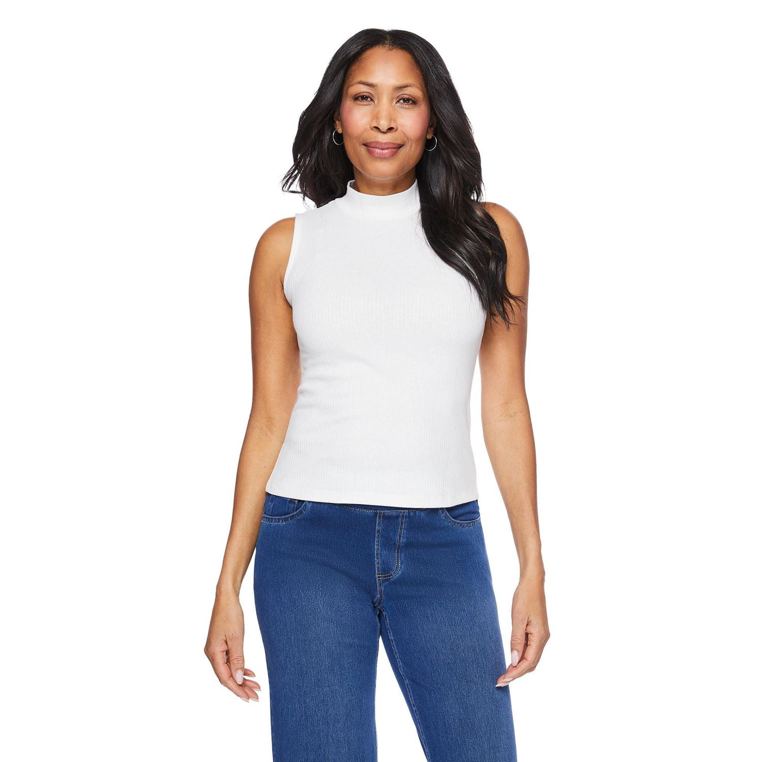 Iyla Women's Mock Neckline Rib Top