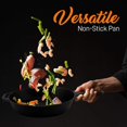 thumbnail image 4 of NutriChef Pre-Seasoned Cast Iron Skillets - 3 Pieces Cast Iron Cookware Set w/Drip Spout and Scraper - Compatible with Induction, Electric Stovetop, Gas, & Ceramic - NCCI76, 4 of 7