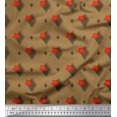 thumbnail image 1 of Soimoi Poly Georgette Fabric Diamond Shape & Floral Artistic Print Sewing Fabric Yard 42 Inch Wide, 1 of 1