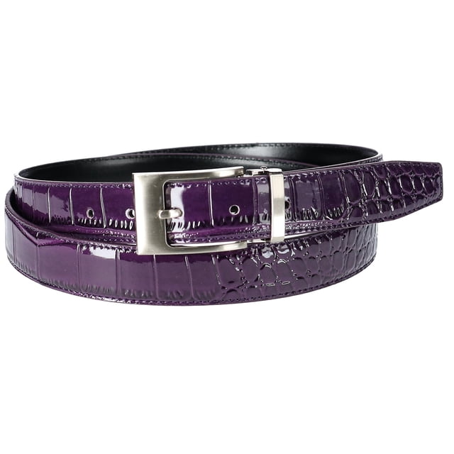 CTM® Ceinture en Cuir à Imprimé Croco