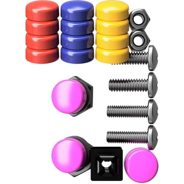 Cruiser Accessories Color License Plate Fastener Caps, Mounting Kit