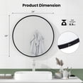 thumbnail image 3 of Costway 24" Circle Bathroom Mirror Round Wall Mirror with Explosion-proof Film, 3 of 9