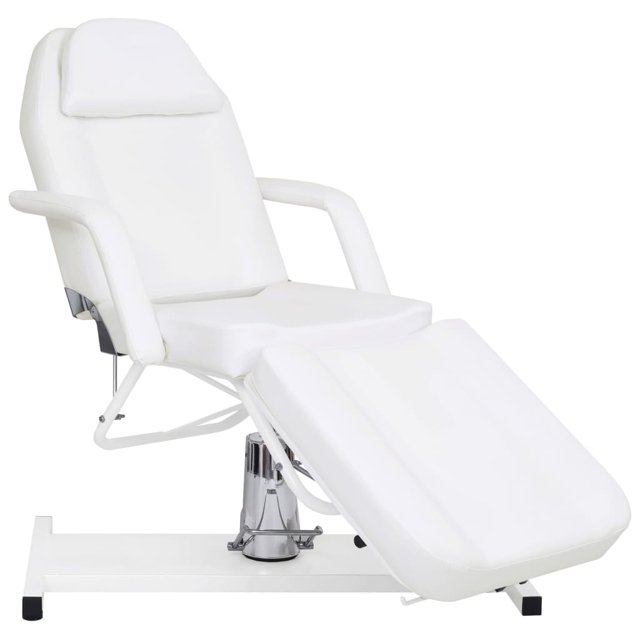 vidaXL Table de Massage Blanche 180x62x(87-112) cm
