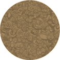 thumbnail image 1 of Ahgly Company Machine Washable Indoor Round Transitional Saddle Brown Area Rugs, 3' Round, 1 of 7