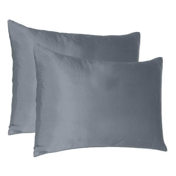 Oussum Silk Satin Pillowcases Set of 2 Luxury Pillow Cover Silky Bed Standard Queen King Pillow Case Cover