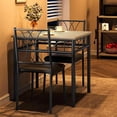 thumbnail image 5 of Royalbelle Dining Table Set for 2,Rectangle Dining Table and Chairs Set of 2,3-Piece Farmhouse Kitchen Table Set,Space Saving Dining Table for Apartment Small Spaces,Grey, 5 of 5