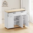 thumbnail image 3 of HOMCOM Buffet Bahut avec Tiroir et Tablettes Ajustables, Blanc, 3 of 10