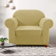 thumbnail image 2 of CHOK 2024 1-Piece Checks Stretch Sofa Cover Slipcover Couch Cover  Chair  Light Gray, 2 of 6
