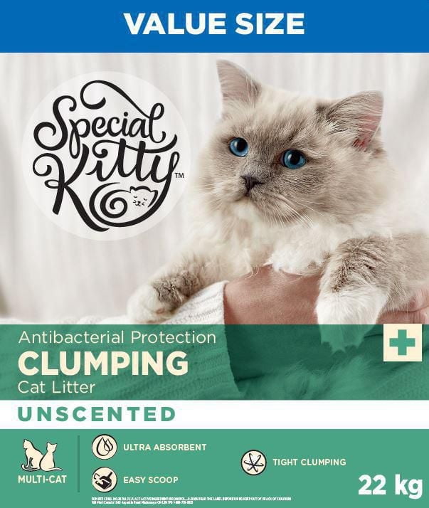 Special Kitty Litière Agglomérante pour Chats à Protection Antibactérienne 22kg