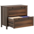 thumbnail image 1 of HOMCOM 2 Drawer Filing Cabinet with Lock, Keys and Hanging Bar, Brown, 1 of 10