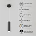 thumbnail image 4 of Artika Groove Modern Pendant Light Fixture, Black, 4 of 5