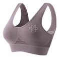 thumbnail image 1 of Women's Rhinestone Sports Bra - Hollow Back Design w/ Wide Strap Support | Anti-Sagging Wireless Bra for Workouts & Mature Figures, 1 of 3